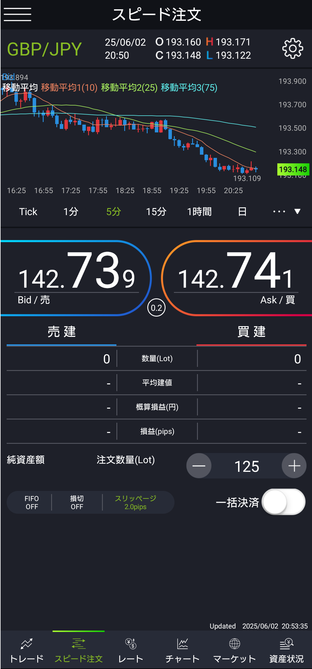 DMM FXのスマホアプリ画像1